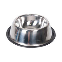 Produktbild von Karlie Futternapf Inox aus Edelstahl mit Gummirand Silber - 2,33 l