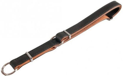 Karlie Gesundheitswürger Jockey Hundehalsband aus Leder Schwarz 50-60 cm – Bild 1 von 1