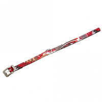 Produktbild von Karlie Halsband Peacock rot schwarz 24 cm 10 mm