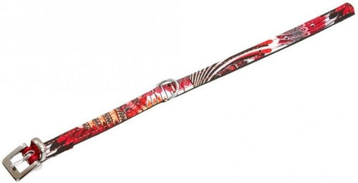 Karlie Halsband Peacock rot schwarz 35 cm x 17 mm – Bild 1 von 1