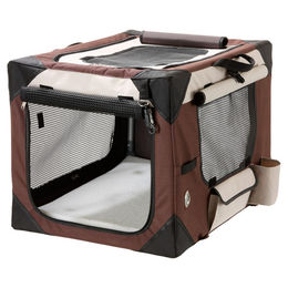 Produktbild von Karlie Hunde Transportbox Smart Top De Luxe aus Nylon in Beige/Braun
