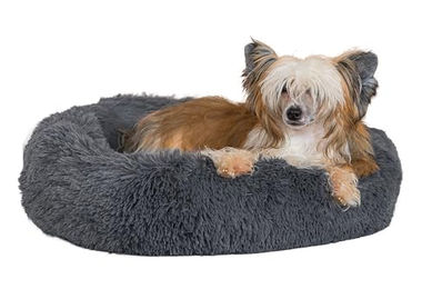 Karlie Hundebett Agnes Rund aus Plüsch Grau Größe L 76 cm – Bild 1 von 10
