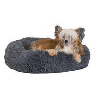 Produktbild von Karlie Hundebett Agnes Rund aus Plüsch Grau Größe L 76 cm