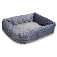 Produktbild von Karlie Hundebett Velvet in Grau aus Polyester Größe L