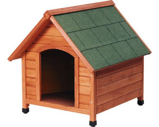Karlie Hundehütte Classic aus Holz in Braun wasserdicht 102 x 85 x 88 cm – Bild 1 von 5