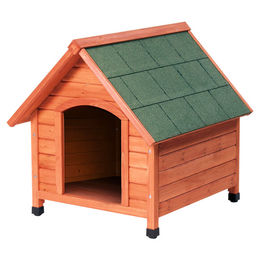 Karlie Hundehütte Classic aus Holz in Braun wasserdicht – Bild 1 von 2