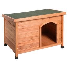 Produktbild von Karlie Hundehütte Classic Flat aus Holz in Braun wasserdicht 116 x 82 x 79 cm