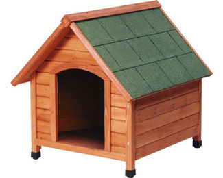 Karlie Hundehütte Classic XXL aus Holz in Braun wasserdicht – Bild 1 von 4