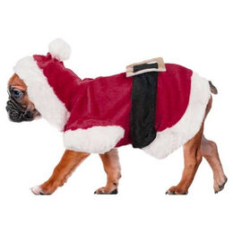 Karlie Hundejacke Weihnachtskostüm Flamingo in Rot aus Plüsch Größe L – Bild 1 von 2