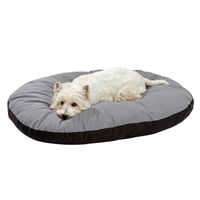 Produktbild von Karlie Hundekissen Doc Bed oval in Grau-Schwarz aus Baumwolle Größe L 60 x 50 x 8 cm