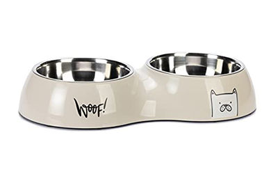 Karlie Hundenapf Elize Dinner Set aus Kunststoff in Hellgrau 2 x 900 ml - 2 x 900 ml – Bild 1 von 2