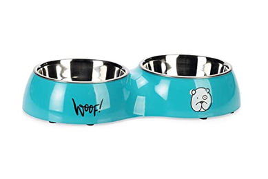 Karlie Hundenapf Tyler Dinner Set aus Edelstahl in Blau oder Türkis - 960 ml – Bild 1 von 2