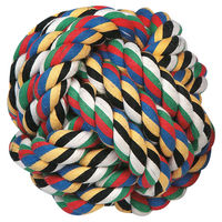 Produktbild von Karlie Hundespielzeug Ball aus Baumwolle Bunt 6 cm zur Zahnpflege - 1 Stk.