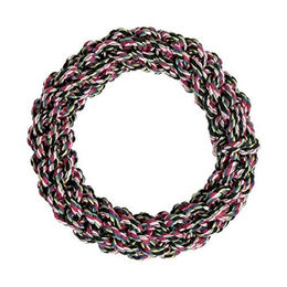 Karlie Hundespielzeug Baumwollring Wurfspielzeug Multicolor-Schwarz 20 cm – Bild 1 von 5
