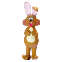 Produktbild von Karlie Hundespielzeug Latex Hase Möhrchen Quietschspielzeug Braun 23 cm
