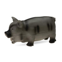 Produktbild von Karlie Hundespielzeug Schwein aus Latex mit Quietschfunktion in Schwarz oder Grau