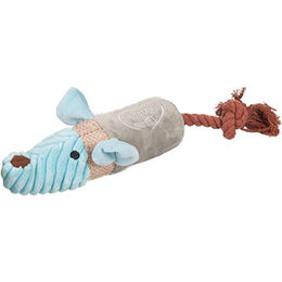 Produktbild von Karlie Hundespielzeug Shabby Chic Maus aus Plüsch Blau 40 x 7 x 7 cm