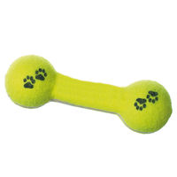 Produktbild von Karlie Hundespielzeug Tennis Hantel aus Plüsch Gelb Größe L - 20 cm