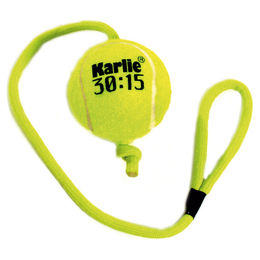 Karlie Hundespielzeug Tennisball mit Seil in Gelb Durchmesser 8 cm – Bild 1 von 2