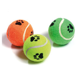 Karlie Hundespielzeug Tennisbälle mit Squeaker aus Filz bunt 3er Set – Bild 1 von 3