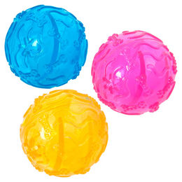 Karlie Hundespielzeug TPR Ball wasserfest in Gelb oder Bunt 8 cm – Bild 1 von 4