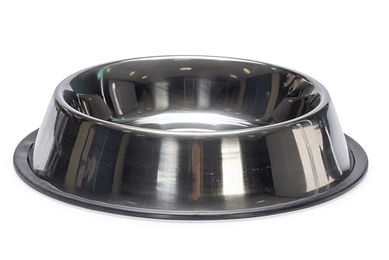 Karlie Inox Hundnapf aus Edelstahl mit Gummirand Silber - 946 ml – Bild 1 von 5