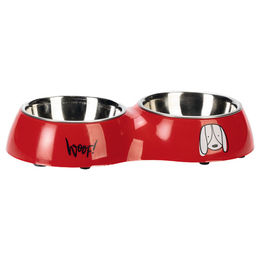 Karlie Jairo Dinner Set Futternapf für Hunde aus Kunststoff in Rot - 2 x 220 ml – Bild 1 von 2