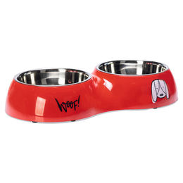Karlie Jairo Dinner Set Futternapf für Hunde aus Kunststoff rot - 2 x 900 ml – Bild 1 von 2