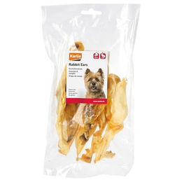 Produktbild von Karlie Kaninchenohren Naturkauartikel für Hunde Monoprotein Glutenfrei Ohne Farb- und Aromastoffe 8 Stück - 16 x 8 Stk.