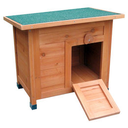 Produktbild von Karlie Kaninchenstall aus Holz für Kaninchen und Meerschweinchen Braun 53 x 37 x 46 cm