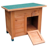 Produktbild von Karlie Kaninchenstall aus Holz für Kaninchen und Meerschweinchen Braun 53 x 37 x 46 cm