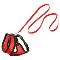 Produktbild von Karlie Kätzchengeschirr und Leine Harms rot-schwarz für Kitten 110 cm