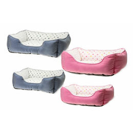 Karlie Katzenbett Dot aus Plüsch in Pink Größe L 47 x 39 cm – Bild 1 von 5