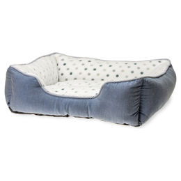 Karlie Katzenbett Dot Plüsch grau-blau Größe L 55 x 50 cm – Bild 1 von 6