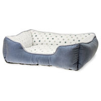 Produktbild von Karlie Katzenbett Dot Plüsch grau-blau Größe L 55 x 50 cm