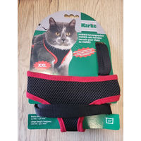 Produktbild von Karlie Katzengarnitur Geschirr und Leine Set aus Mesh in Rot - 120 cm