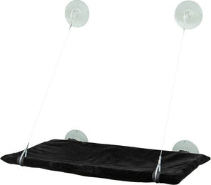 Karlie Katzenkissen Fensterliege aus Velours Schwarz L 51,5 x B 31 x H 2,5 cm – Bild 1 von 1