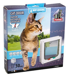 Produktbild von Karlie Katzenklappe 4-Way für große Katzen in Weiß (23,5cm x 25,2cm)