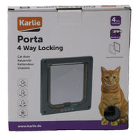 Produktbild von Karlie Katzenklappe 4-Wege Freilauftür für Katzen aus Kunststoff in Grau