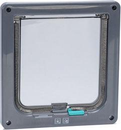 Karlie Katzenklappe aus Kunststoff mit 2-Wege-Verschluss in Grau – Bild 1 von 8