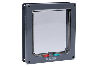 Karlie Katzenklappe aus Kunststoff mit 4-Wege-Verschluss in Grau – Bild 1 von 11