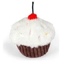 Produktbild von Karlie Katzenspielzeug Cupcake aus Textil mit Catnip in Weiß-Braun - 1 Stk.