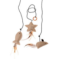 Produktbild von Karlie Katzenspielzeug Twinies Federspielzeug mit Katzenminze aus Naturmaterialien - 10 cm