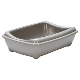 Karlie Katzentoilette Arist-O-Cat offene Schalentoilette aus Kunststoff grau 42 x 30 x 11 cm – Bild 1 von 5