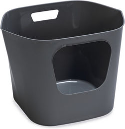 Karlie Katzentoilette Lotus Eco offene Schalentoilette Grau Kunststoff Größe L – Bild 1 von 13