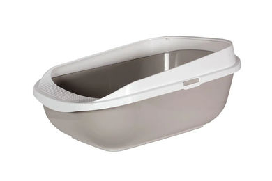 Karlie Katzentoilette offene Schalentoilette aus Kunststoff mit Rand in Grau – Bild 1 von 9
