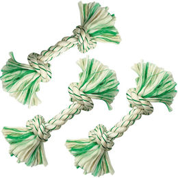 Karlie KauSpielzeug Baumwollknoten mit Mint-Geschmack in Grün und Weiß 37 cm zur Zahnpflege - 37 cm – Bild 1 von 4