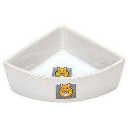 Karlie Keramik Ecknapf für Nager und Hamster mit Motiv in Weiß 9x9x4cm - 75 ml – Bild 1 von 5