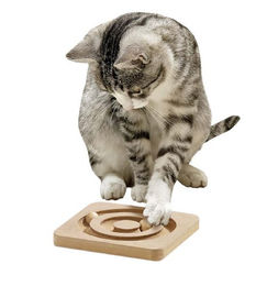 Karlie Kitty Brain Train Cirkel Intelligenzspielzeug aus Holz für Katzen Größe L – Bild 1 von 6
