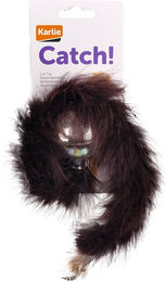 Karlie Kitty Wonderball Katzenspielzeug Plüsch Rasselball mit Federschwanz 45 cm – Bild 1 von 13